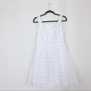 Vineyard Vines Chevron Jacquard White Dress